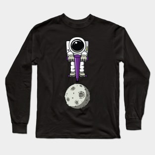 Astronaut on a pogo stick Long Sleeve T-Shirt